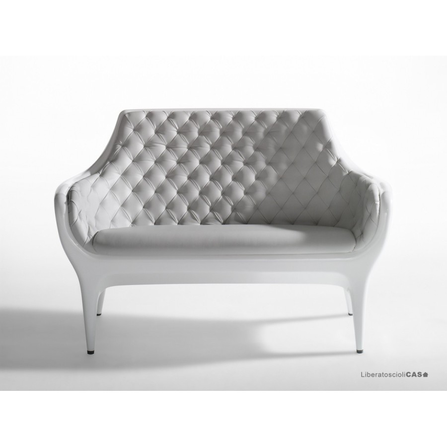 Daybed Chaise Longue di design Similpelle e Acciaio Inox