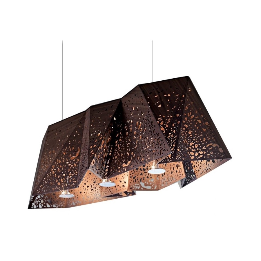 LAMPADA A SOSPENSIONE Plywood Chandelier DESIGN Steven Holl - HORM