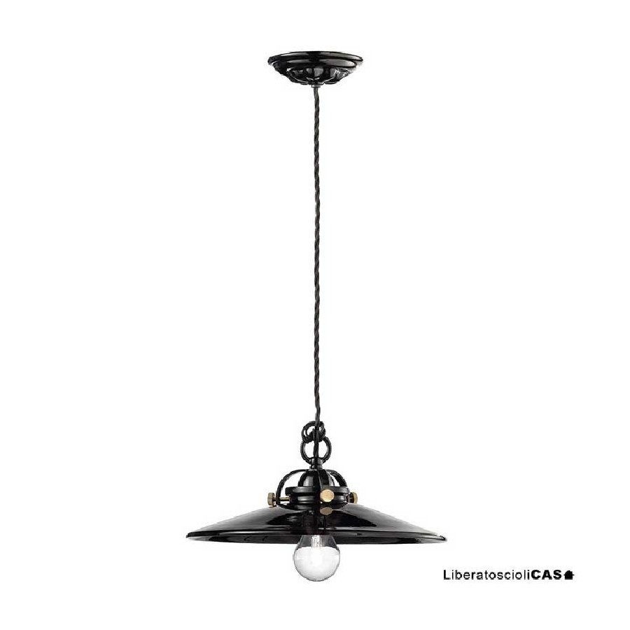 FERROLUCE - BLACK & WHITE LAMPADA A SOSPENSIONE DIAM. 42CM art. C102