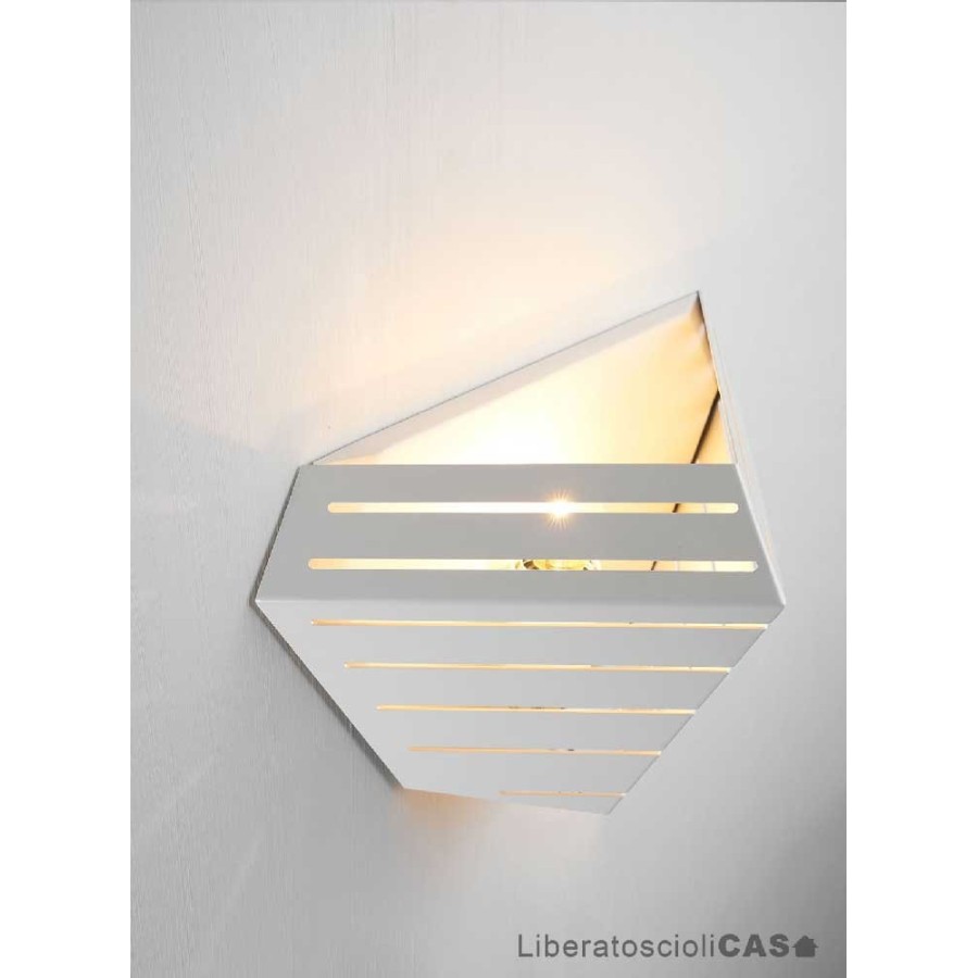 ZAVA - DADÌ LAMPADA DA PARETE IN FERRO BIANCO design GIAMPAOLO ALLO