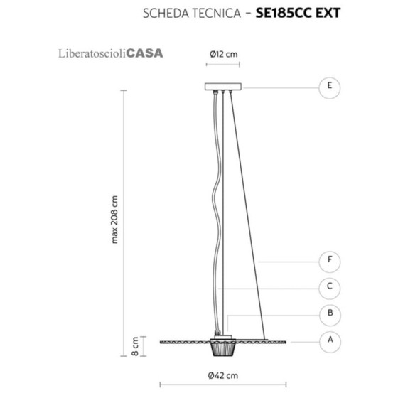 KARMAN - LAMPADA A SOSPENSIONE GONZAGA SE185 CC EXT