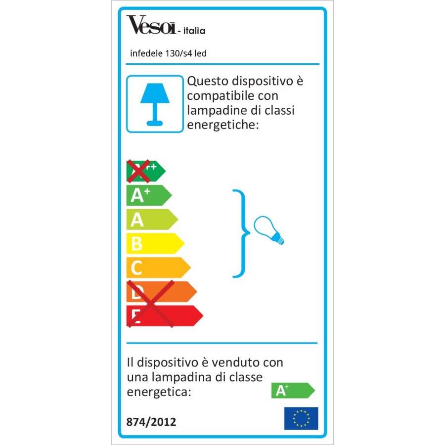 VESOI - INFEDELE 130 LAMPADA A SOSPENSIONE BIANCO IN VETRO DI MURANO