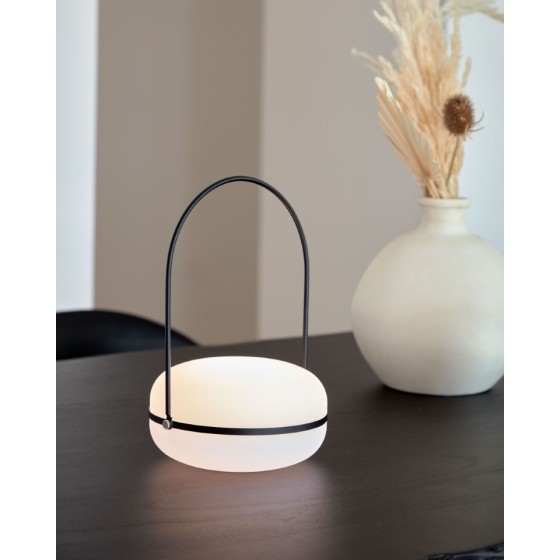 KAVE HOME - Tea Lampada da tavolo in polietilene e metallo con finitura nera