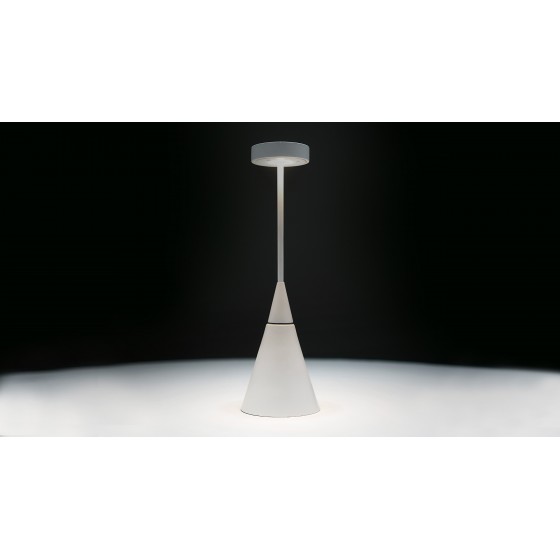 ZAVA - Fenex lampada da tavolo ricaricabile bianca by Franco Zavarise