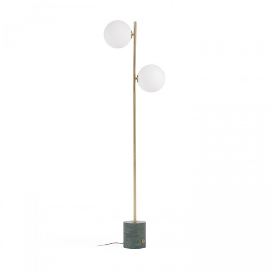 KAVE HOME - Lampada da terra Lonela in marmo finitura verde