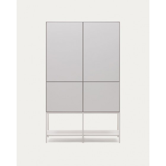 KAVE HOME - Buffet Vedrana 4 ante DM laccato bianco 97,5 x 160 cm