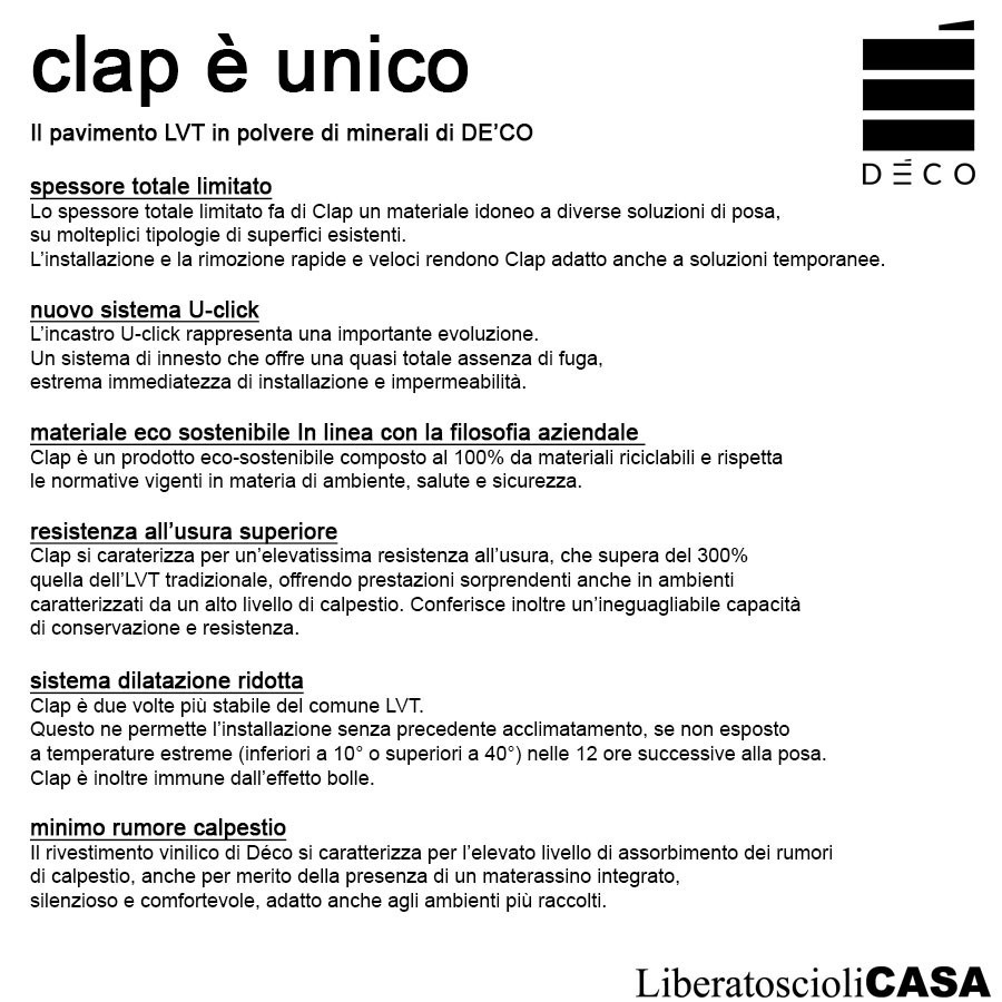 Déco - CLAP GO SEQUOIA DOGA FLOOR DIMENSIONE 1220 x 181 x 5 mm