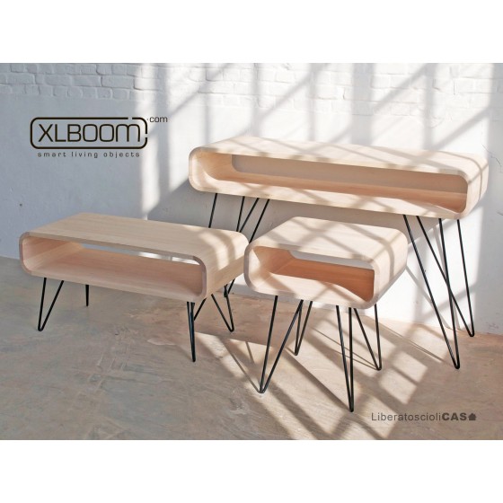 XLBOOM -  METRO END TAVOLINO TIMBER /BLACK LEGS