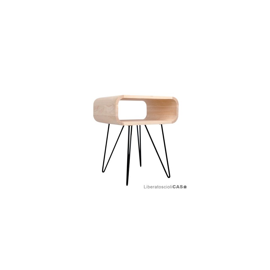 XLBOOM -  METRO END TAVOLINO TIMBER /BLACK LEGS